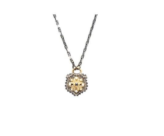 Shield Necklace CHP Dia BLK Sapp