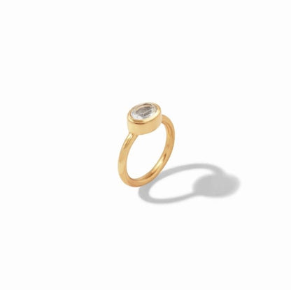 Jewel Stack Ring Gold Iridescent Bahamian Blue Size 7