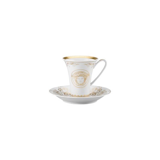 Versace Medusa Gala Gold Coffee Cup + Saucer Set | 6oz