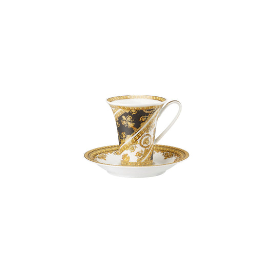 Versace I Love Baroque Coffee Cup + Saucer Set | 6in