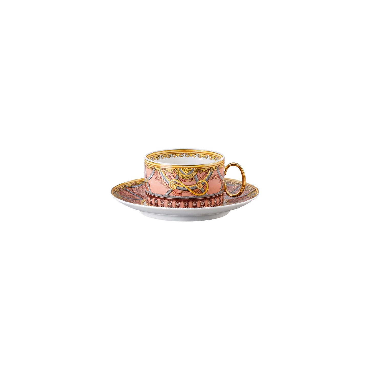 Versace Scala Palazzo Rosa Tea Cup + Saucer Set | 7oz