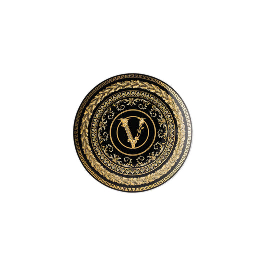 Versace Virtus Gala Black Bread + Butter Plate | 6.6in