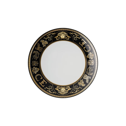 Versace Virtus Gala Black Salad Plate | 8.25in