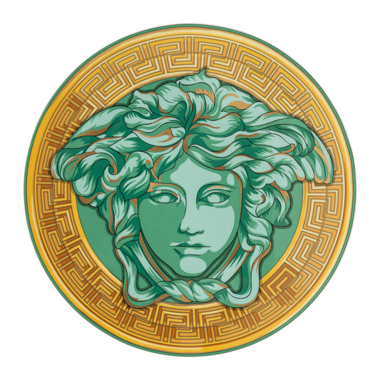 Versace Medusa Amplified Green Coin Service Plate | 13in