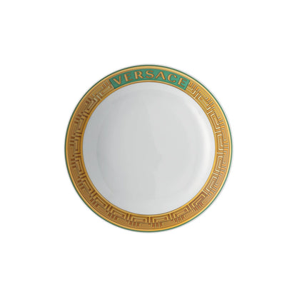 Versace Medusa Amplified Green Coin Rim Soup Bowl | 8.5in