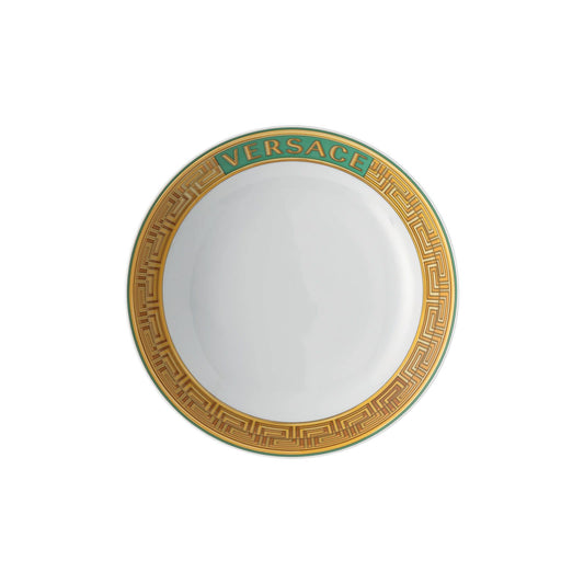 Versace Medusa Amplified Green Coin Rim Soup Bowl | 8.5in