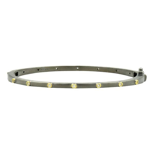 Thin Bezel Sparkly Gem Bangle