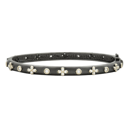 Marquese Pavé Thin Hinge Bangle