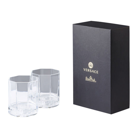 Versace Medusa Lumiere Whiskey DOF Glass Set of Two | 5oz