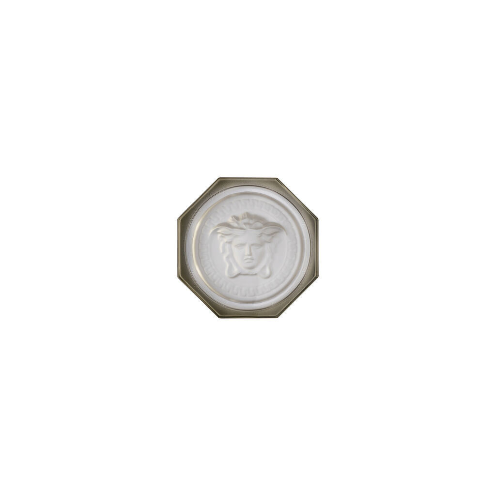 Versace Medusa Lumiere Crystal Coaster | 4in Haze