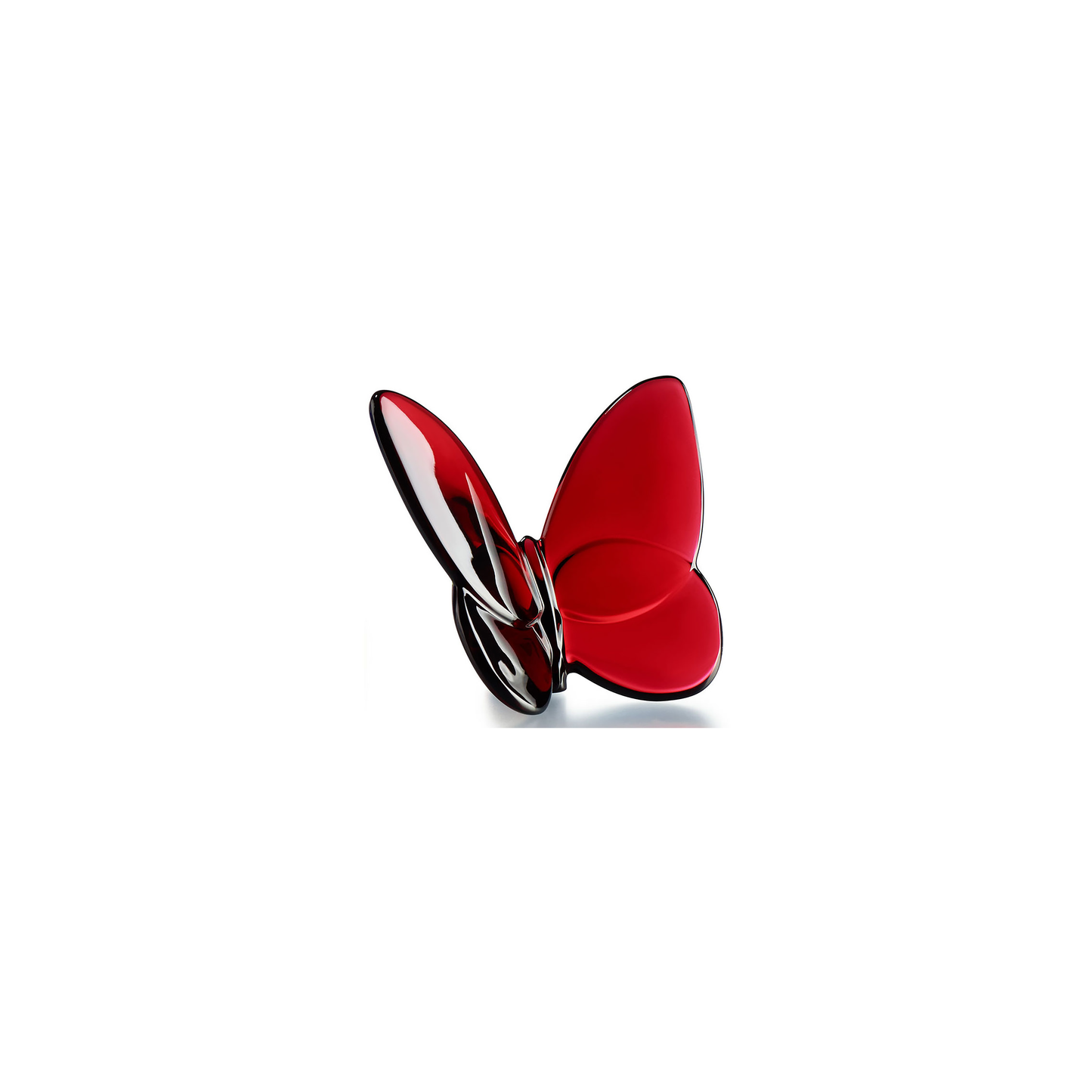 Baccarat Crystal Papillon Red Lucky Butterfly Sculpture |3.15x2.56in