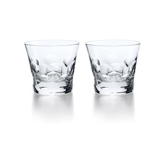 Baccarat Crystal Savinel Rozé Beluga Tumbler Glass Set of 2 | 3.67in + 11.83oz