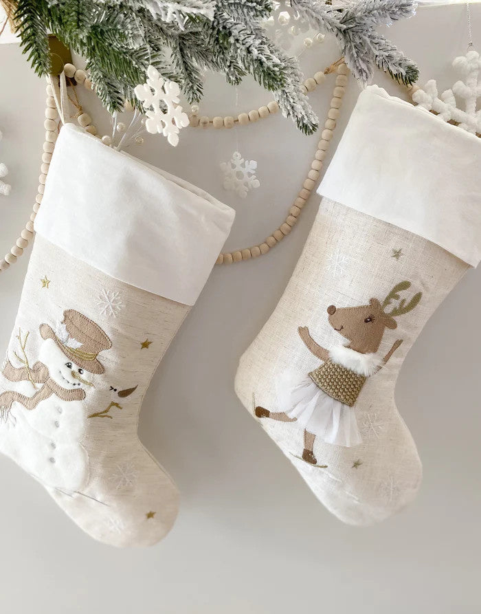 Skating Reindeer Stocking