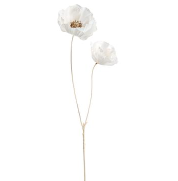 Poppy Spray | White 24in