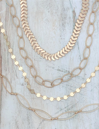 Kitzi Gold Fishbone Chain 16" with 2" Extender Necklace