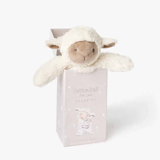 Security Blanket Snuggler Gift Box | 10in Cream Lamb
