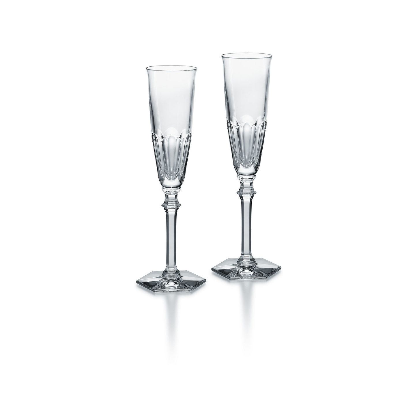 Baccarat Crystal Harcourt Eve Champagne + Cocktail Flute Glass Set of 2 | 9.76in + 5.75oz