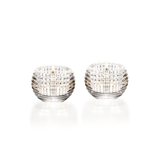 Baccarat Crystal Eye Candle Votive Set of 2 | 2.8in