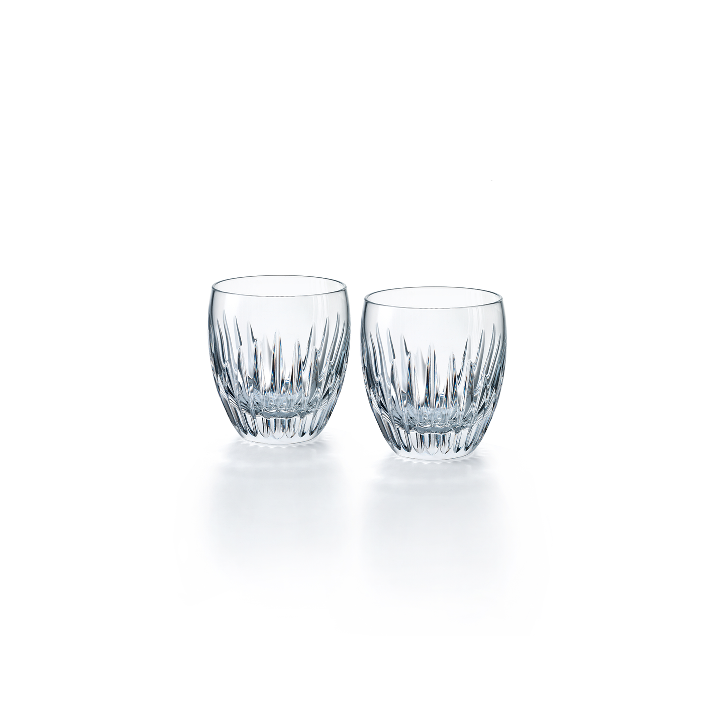 Baccarat Crystal Massena Double Old Fashion Tumbler Glass Set of 2 | 3.94in + 12.51oz