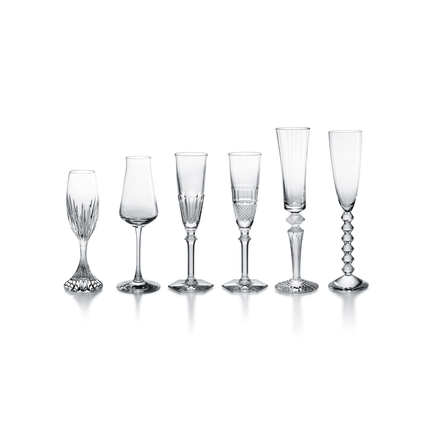 Baccarat Crystal Bubbles Champagne + Cocktail Flute Set of 6