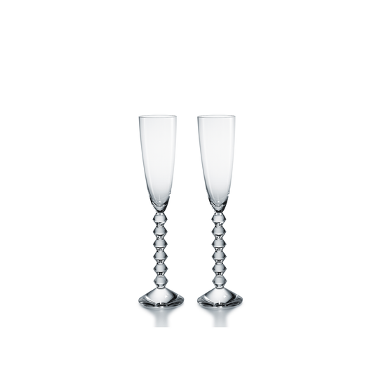 Baccarat Crystal Vega Flutissimo Champagne + Cocktail Flute Set of 2 | 11.3in + 6.09oz