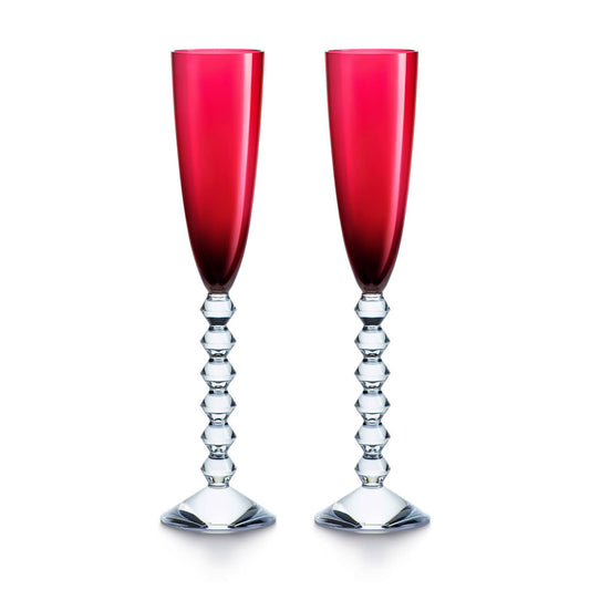 Baccarat Vega Flutissimo Flutes Set of 2 | Red