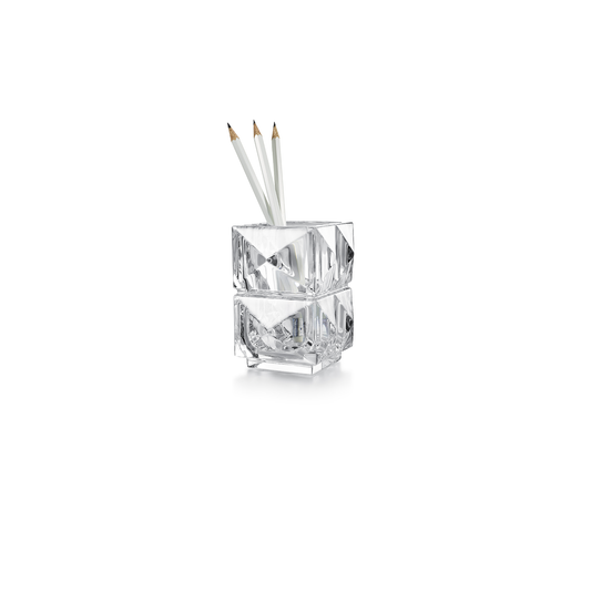Baccarat Crystal Louxor Pencil Holder | 4.25x3.54x3.39in