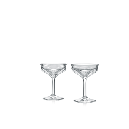 Baccarat Crystal Tallyrand Encore Champagne + Cocktail Coupe Glass Set of 2 | 5.91in + 8.79oz