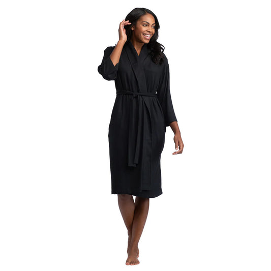 Dream Shawl Collar Robe | Black S/M