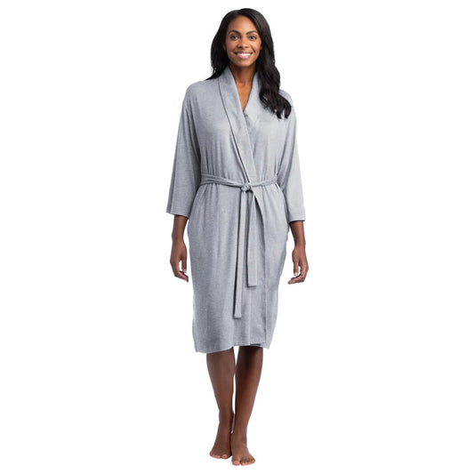 Dream Shawl Collar Robe | Heather Grey S/M