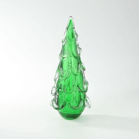 Glass Christmas Tree | Green 11.8in