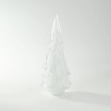Glass Christmas Tree | White 11.8in