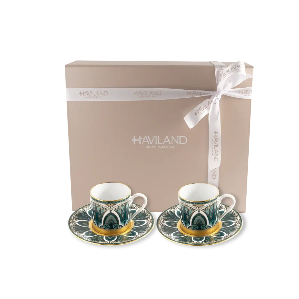 Haviland Reves Du Nil Teacup + Saucer | Set of 2