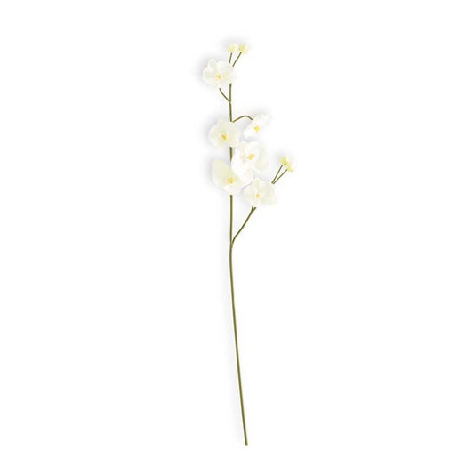 30.5" White Real Touch  Orchid Stem