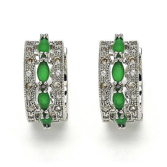 Rhodium Plated Hoop Earrings