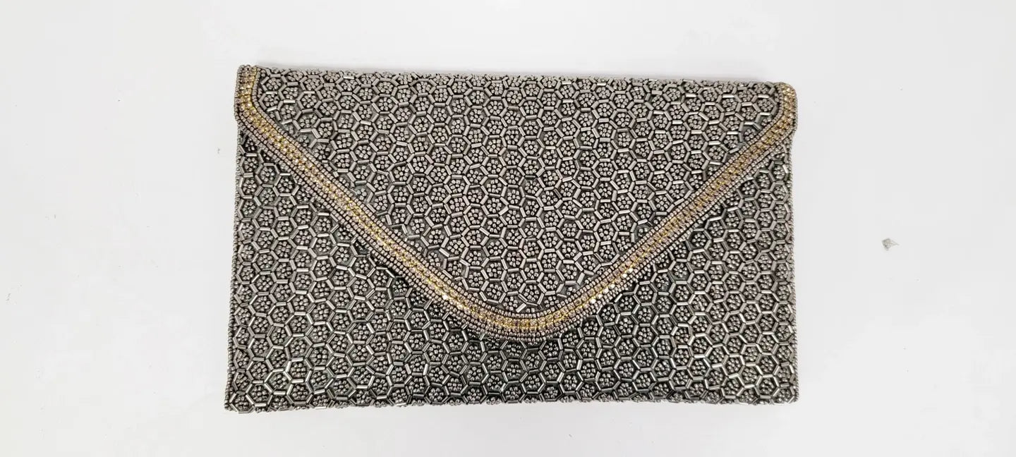 Beaded Honeycomb Clutch