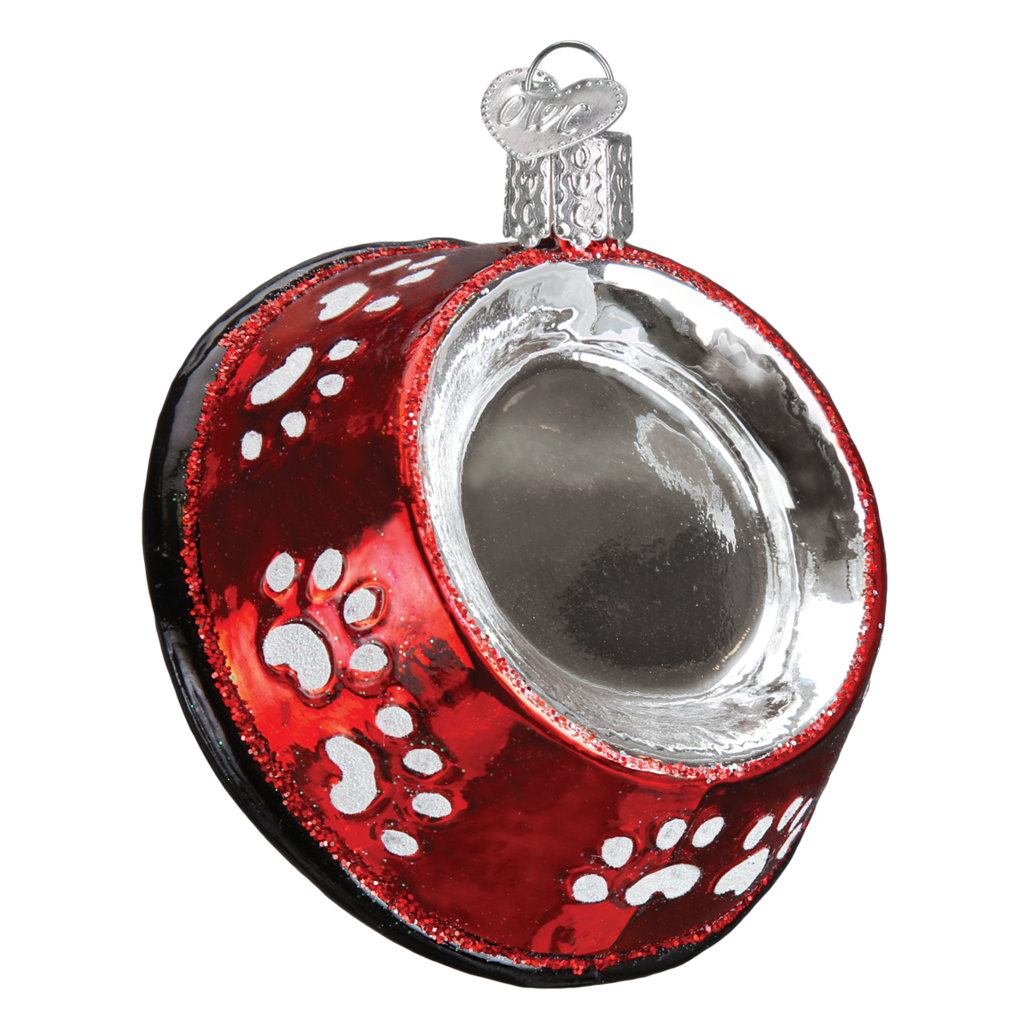 Red Dog Bowl Ornament