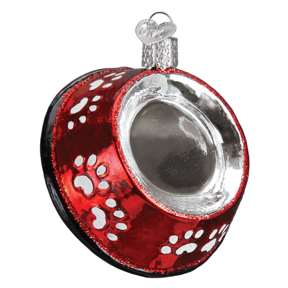 Red Dog Bowl Ornament