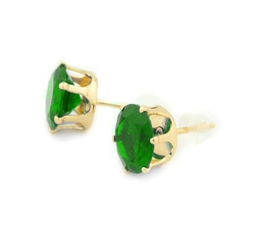 CZ Emerald Earring Stud