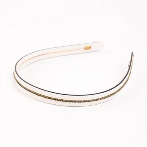 Acetate + Crystal Headband | White + Black