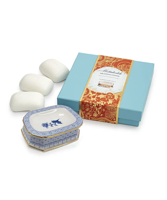 Mottahedeh Cornflower Lace Gift Soap Set | 4.25x3.3in