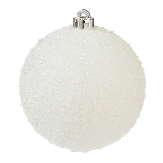 Iced Ball Ornament 5.5"