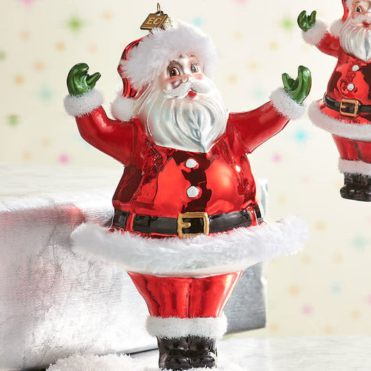 Retro Santa Ornament | 7.5in