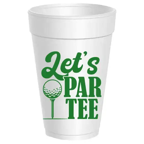 Let's Par Tee Styrofoam Cups Set | 10p Green