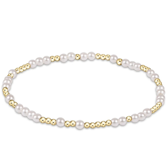 eNewton Extends Hope Unwritten Pearl 3mm Bead Bracelet