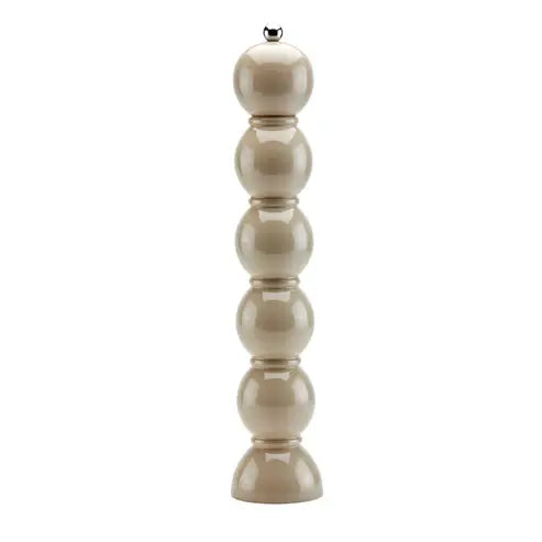 Grande Bobbin Wood Lacquer Salt or Pepper Mill Grinder | 13.75in Cappuccino