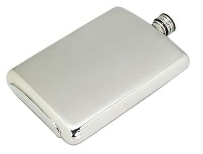 Pewter Victorian Style Plain Flask | 8oz