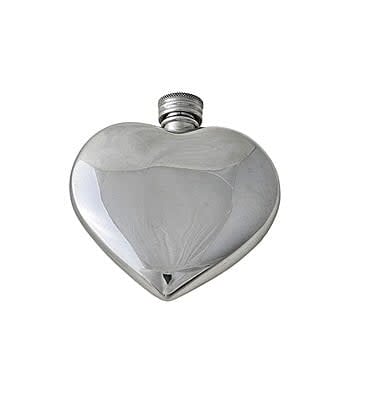 Pewter English Spirit Heart Flask | 3oz