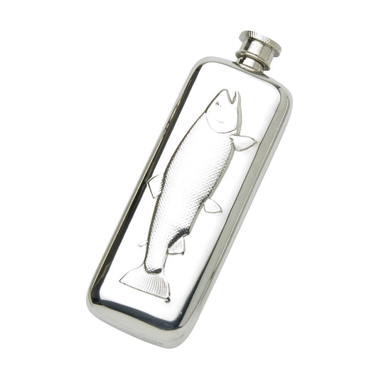 Pewter English Boot Hip Slimline Fish Flask | 3oz