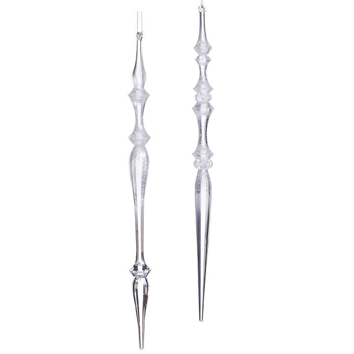 Frosted Finial Ornament 12"